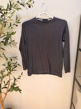 Michael Brandon Men's Long Sleeve Crewneck Shirt - Charcoal Gray